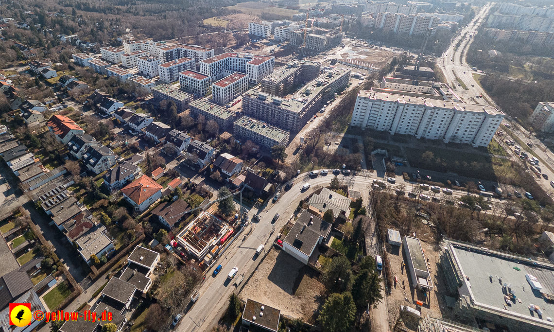 15.02.2023 - Baustell an der Niederalmstraße 16 aus der Luft